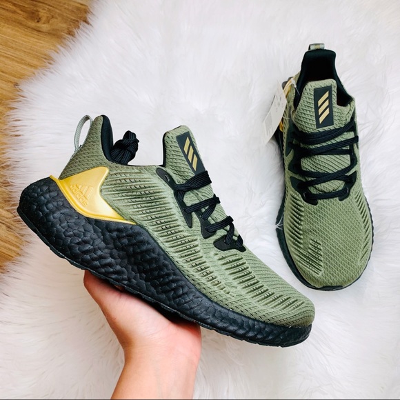 adidas Shoes - Adidas Alphaboost Legacy Green Gold Black